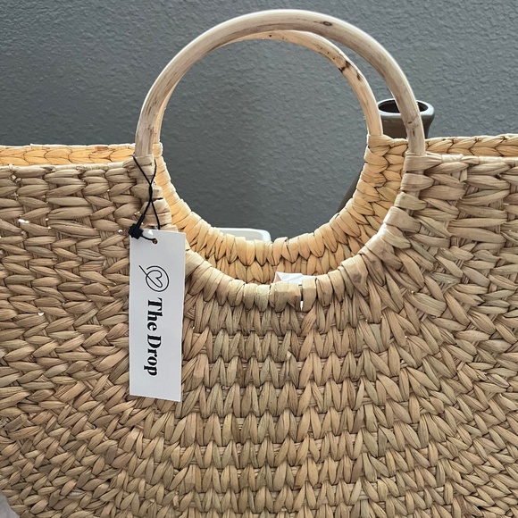 THE DROP Jileen Top Handle Straw Bag NWT - Picture 3 of 7